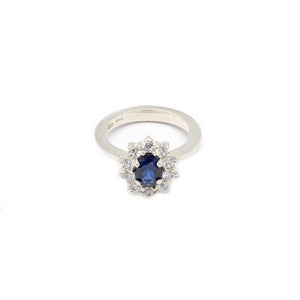 Anello a cestino con 11 pietre