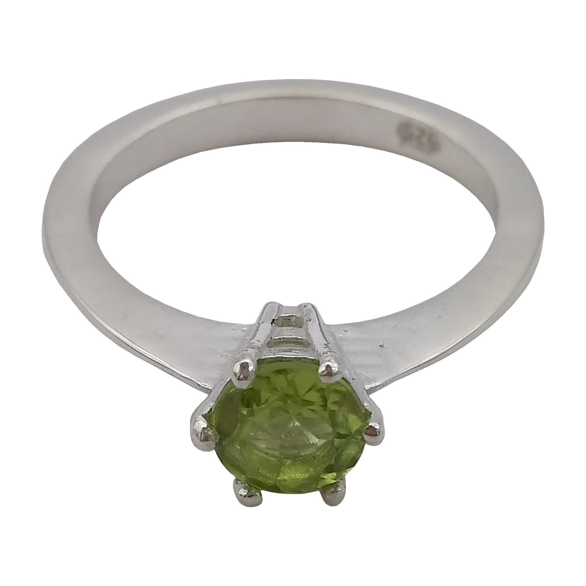 Anello solitario con peridoto